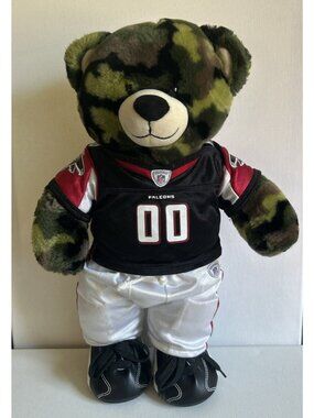 Build a Bear Camo Bear Atlanta Falcons Jersey with Pants & Cleats